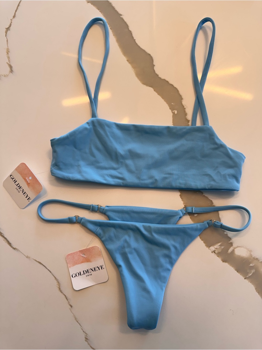 GOLDENEYE SWIM Sky Blue Bikini Set NWT XXS